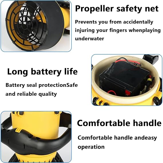Underwater Scooter for Diving, Sea Scooter, Waterproof Dual Speed Electric Underwater Propeller Scooter 500W Outdoor Sports Seascooters for Adults Swimming,Underwater Booster