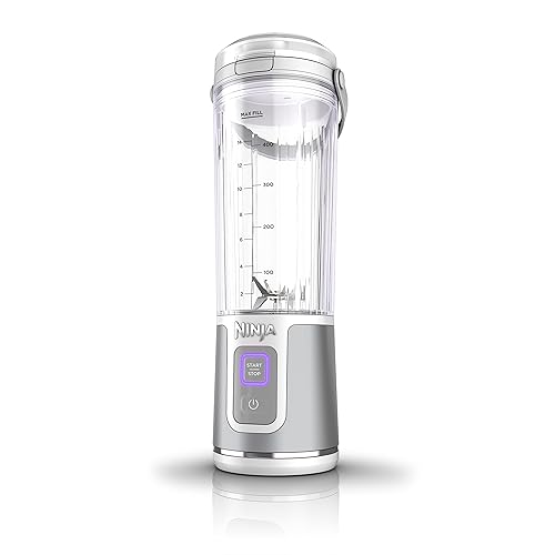 Ninja Blast Portable Blender, Cordless, 18oz. Vessel, Personal Blender for Shakes & Smoothies, BPA Free, Leakproof Lid, USB-C Rechargeable, White, BC151WHC (Canadian Version) - White