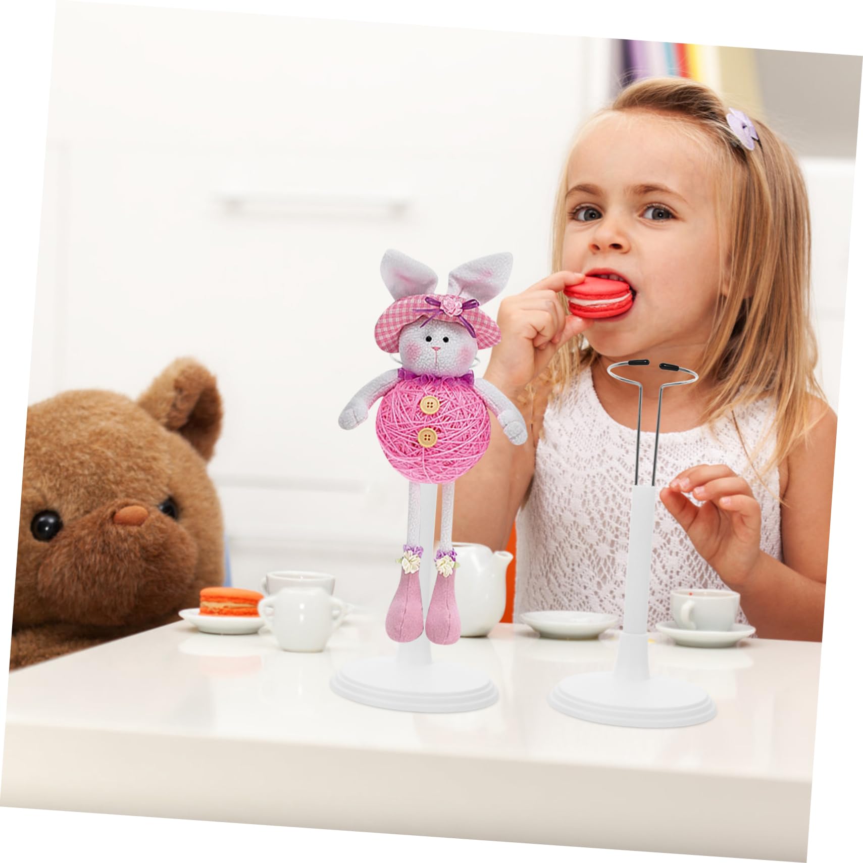 FOYTOKI 2sets Portable Doll Doll Display Rack Storage Organizer for 25cm PVC Material 2pcs*2