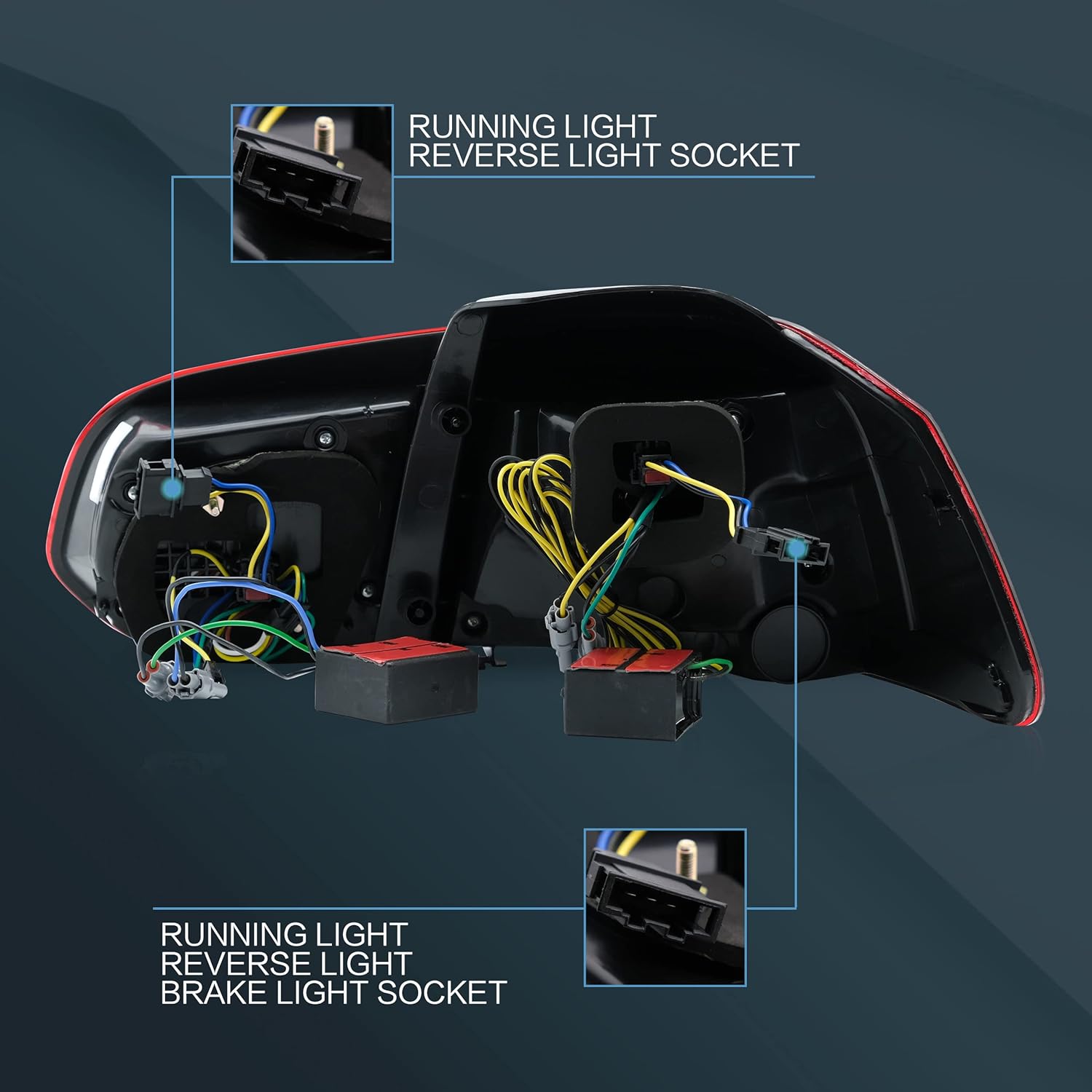 VLAND Tail lights Fit for 2010-2014 Golf 6th Gen, with Sequential Turn Signal, Red Smoked