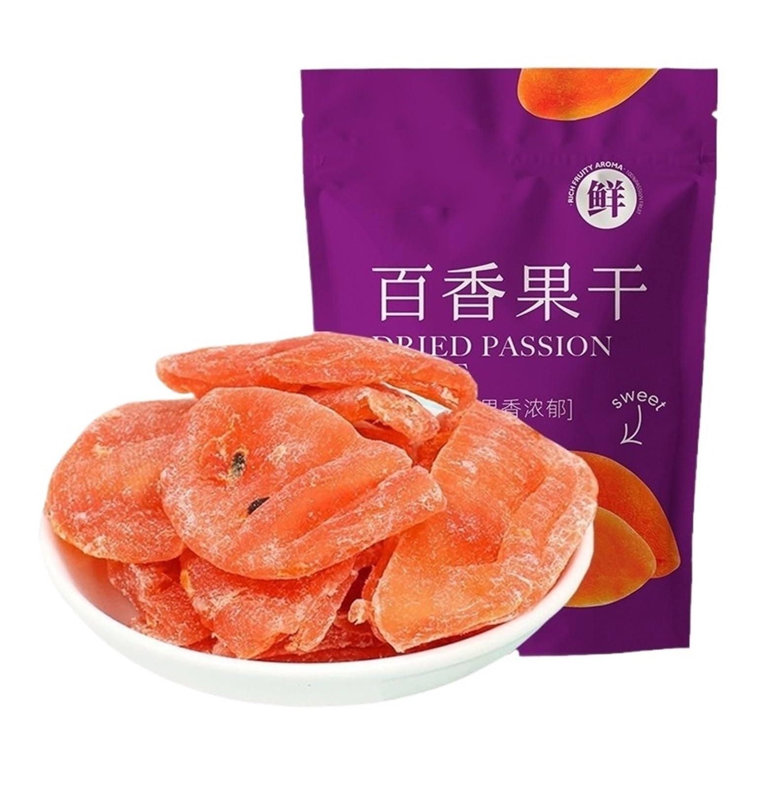 250 G De Maracuyá Seca: Suave, Masticable, Dulce Y Picante Con Un Rico Aroma(2bag)