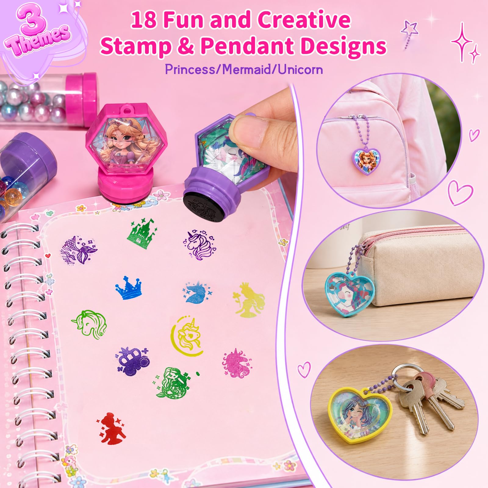 Kit bracelet pour Cadeau Fille 6 à 12 ans, Kit de Création de Bijoux 3-en-1