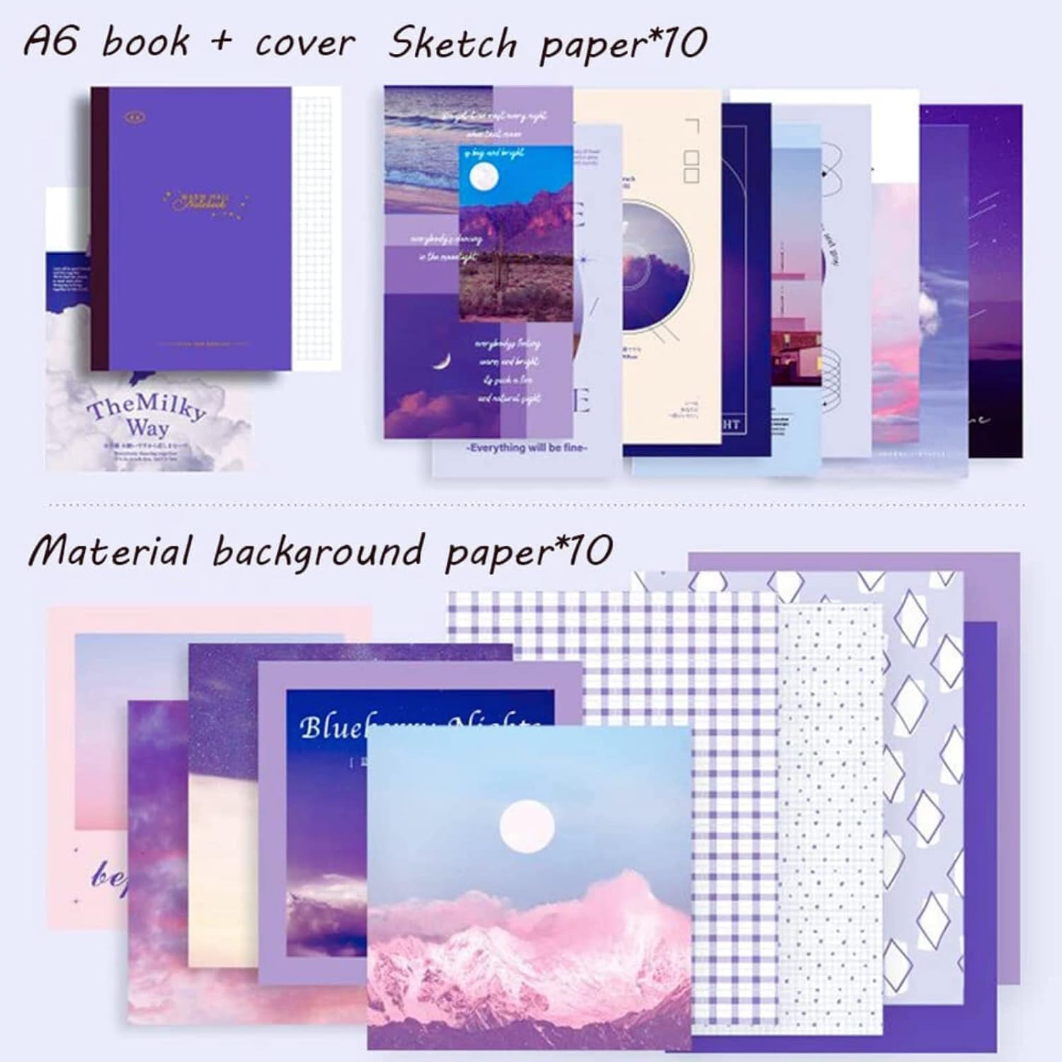 DME SALES Aesthetic Vintage Scrapbook Pack Kit, DIY Art Journaling Stickers, Kid's Craft Kits Notebook, Collage Album Aesthetic Stickers 2