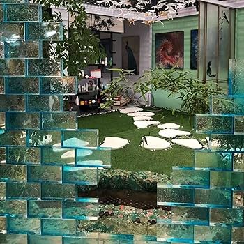 Amazon.co.jp: ガラスブロック 青いガラスブロック、 バー用の