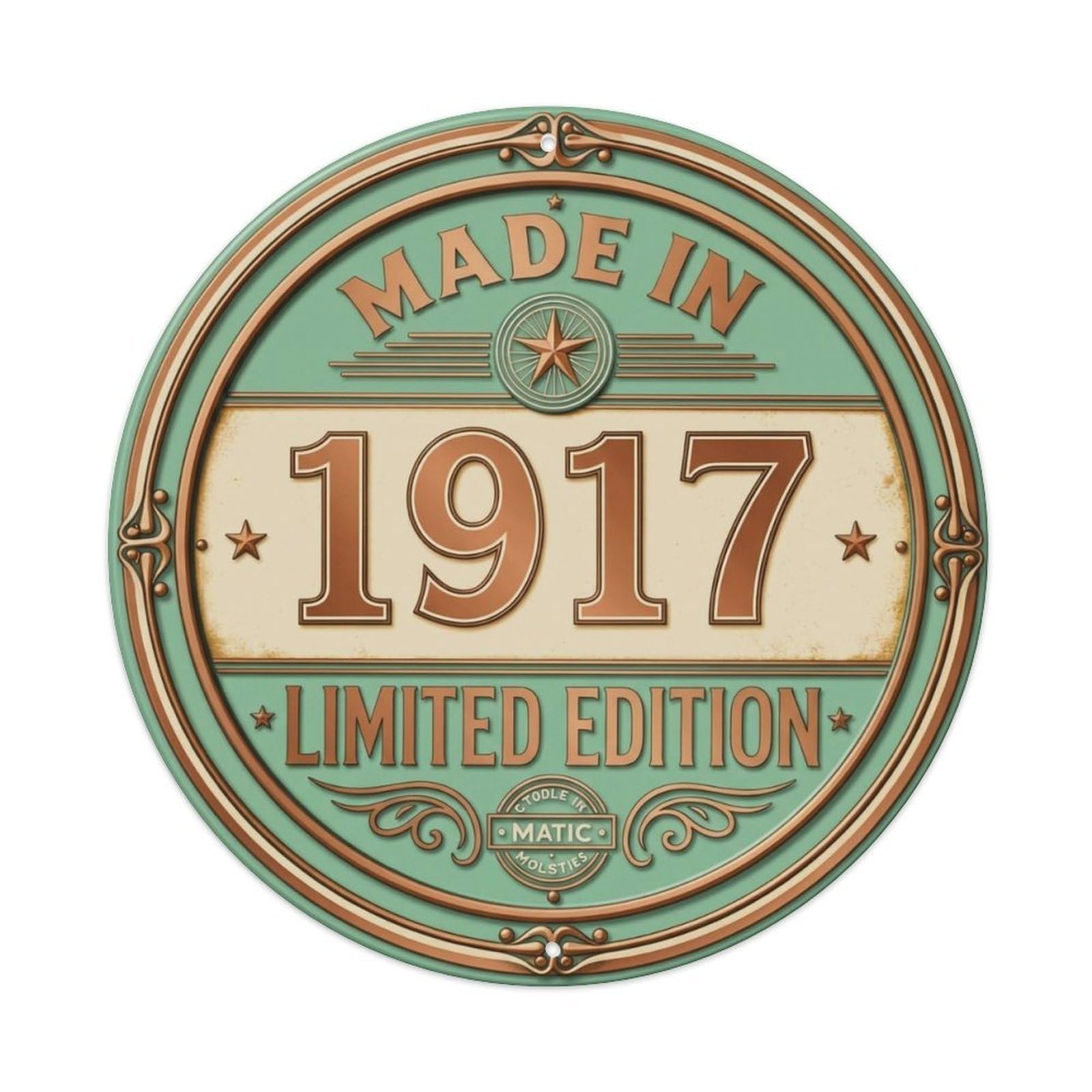Okahys 8X8inch(20X20cm) Made In 1917 Limited Edition Metal Tin Sign