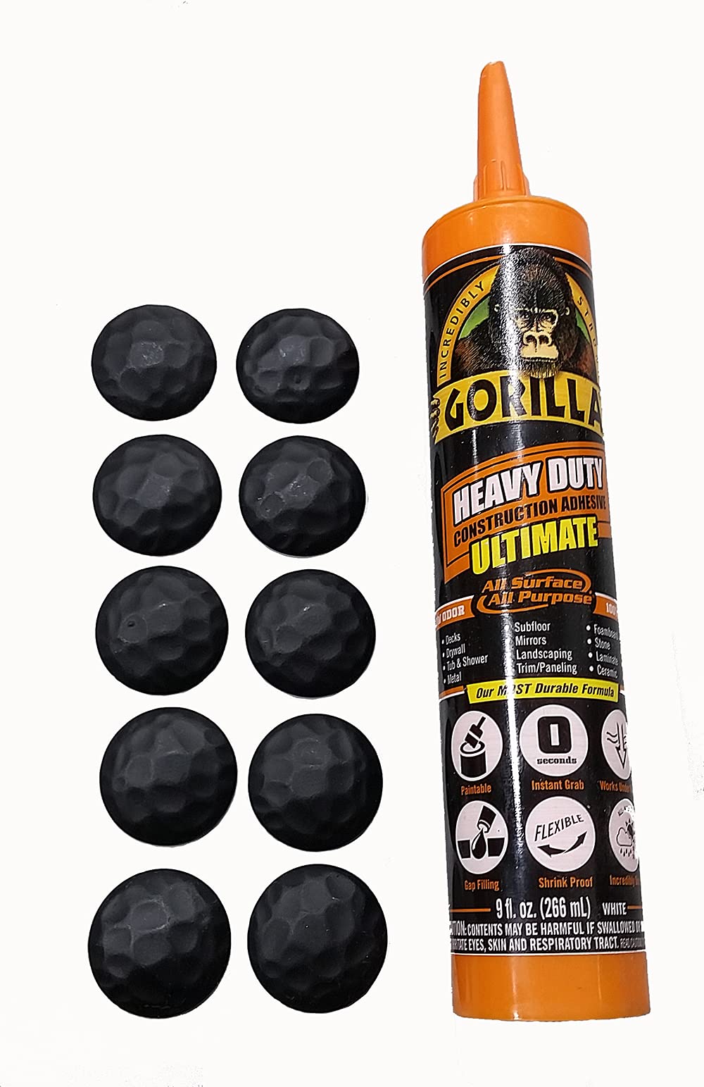 CR Laurence Pack of 4 GN105P Gunther Premier Plus Ultra Low VOC Mirror Mastic,10.1 oz Cartridge,Grey