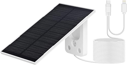 Panel solar de 2 W, cargador solar de batería para teléfono móvil con puerto USB-C, cable de conector para iPhone, aplicación de emergencia al aire