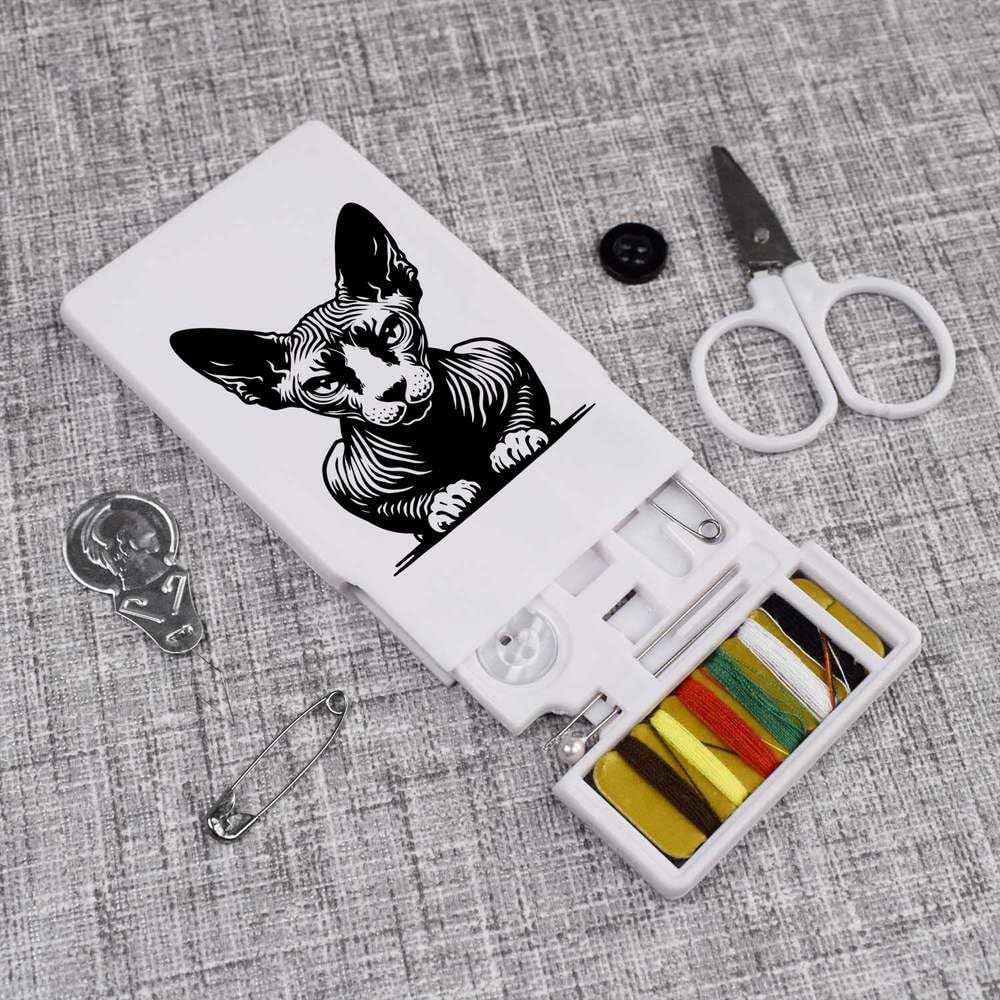 'Crouching Sphynx Cat' Mini Travel Sewing Kit (SE00038229)