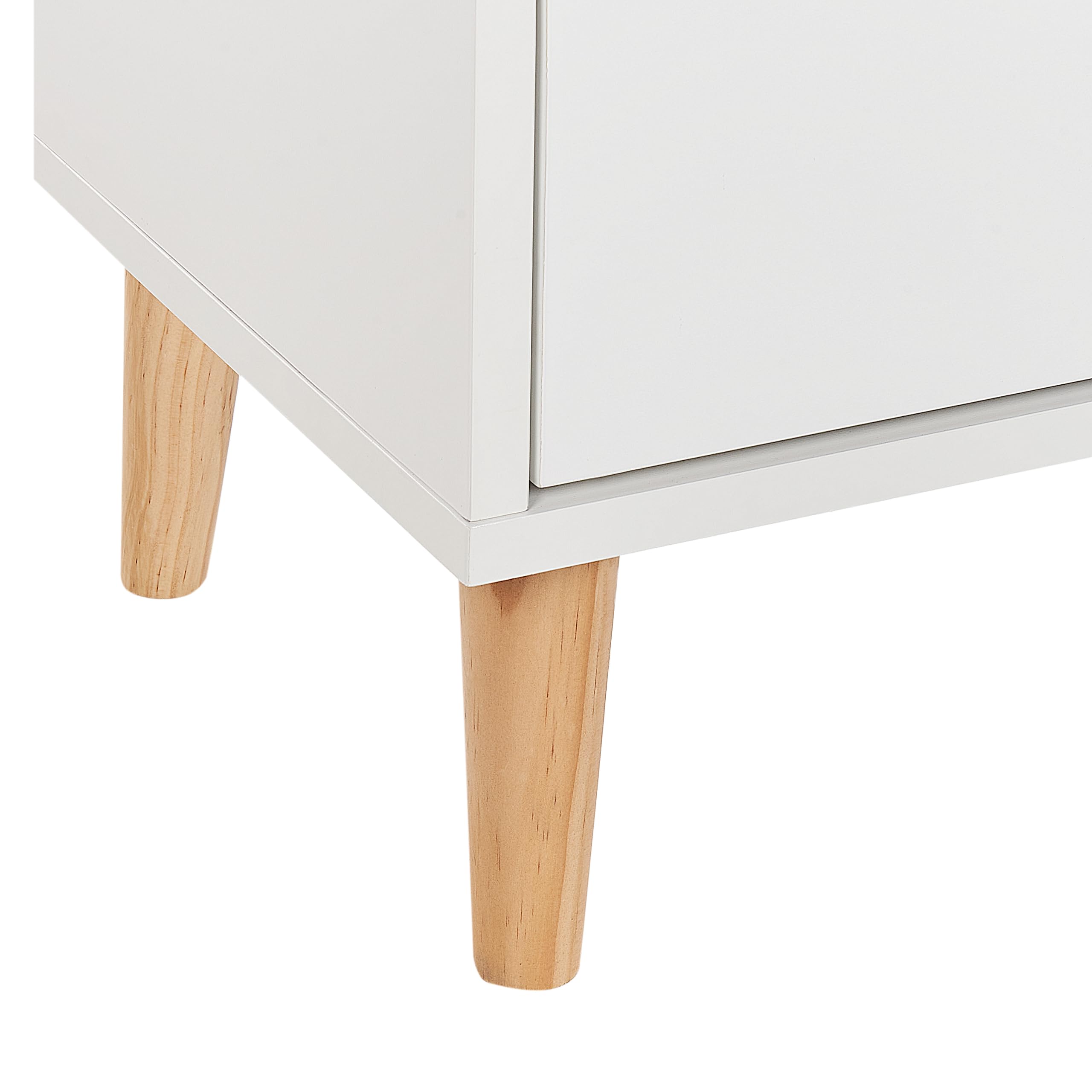 Beliani Commode à 3 Tiroirs Poignées Forme de Nuage Rangement Chambre d'enfant MDF Pieds en Bois de Pin Blanc Cloudy