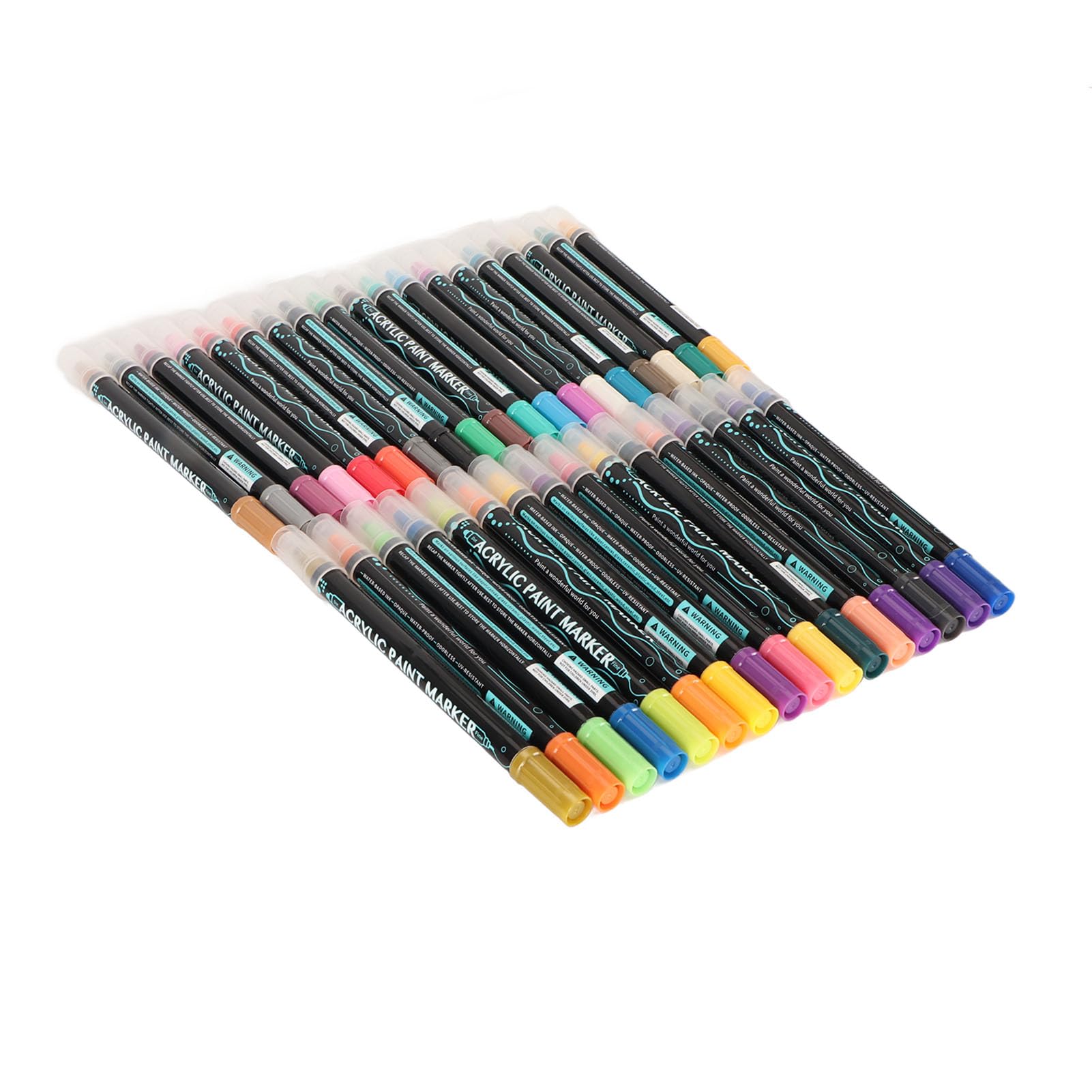 podwójna końcówka pisaki akrylowe bezwonny gładki zestaw markerów akrylowych do rękodzieła i projektów artystycznych (36 Colors)
