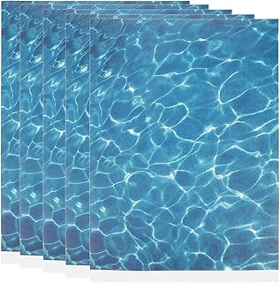 Garneck 5pcs Artificial Water Effect Sheet Self Adhesive - Fake Ocean Lake & River Scenery Effect Stream Pattern Sticker for Miniature Train Village Model Diorama Dollhouse Landscape DIY Decoration