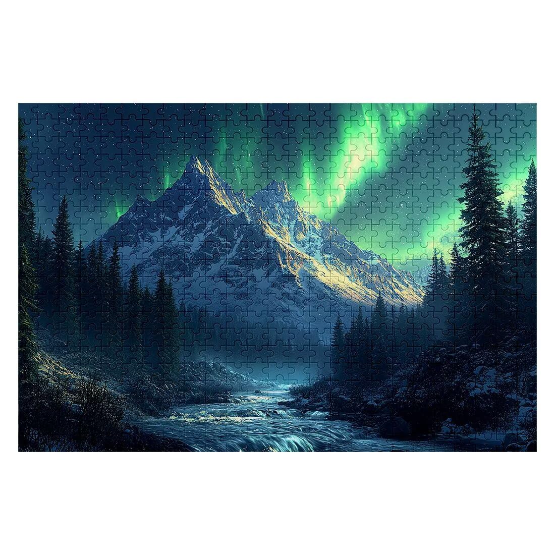 3000 sztuk puzzli dla dorosłych, puzzle krajobrazowe dla dorosłych 3000, niemożliwe puzzle, klasyczne wymagające gry edukacyjne, drewniana gra dla rodzin, dekoracja, prezenty, motyw: zorza polarna