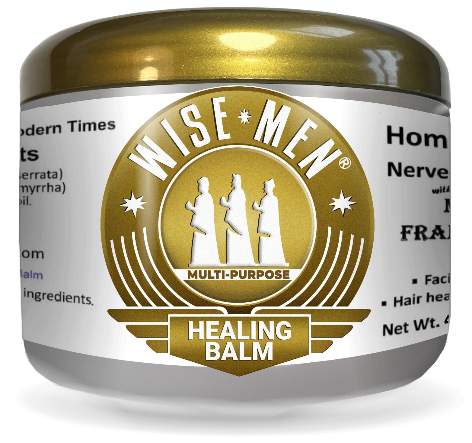 Wise Men Healing Balm with Myrrh and Frankincense Essential Oils with Soothing Relief for Nerve and Joint Massage.