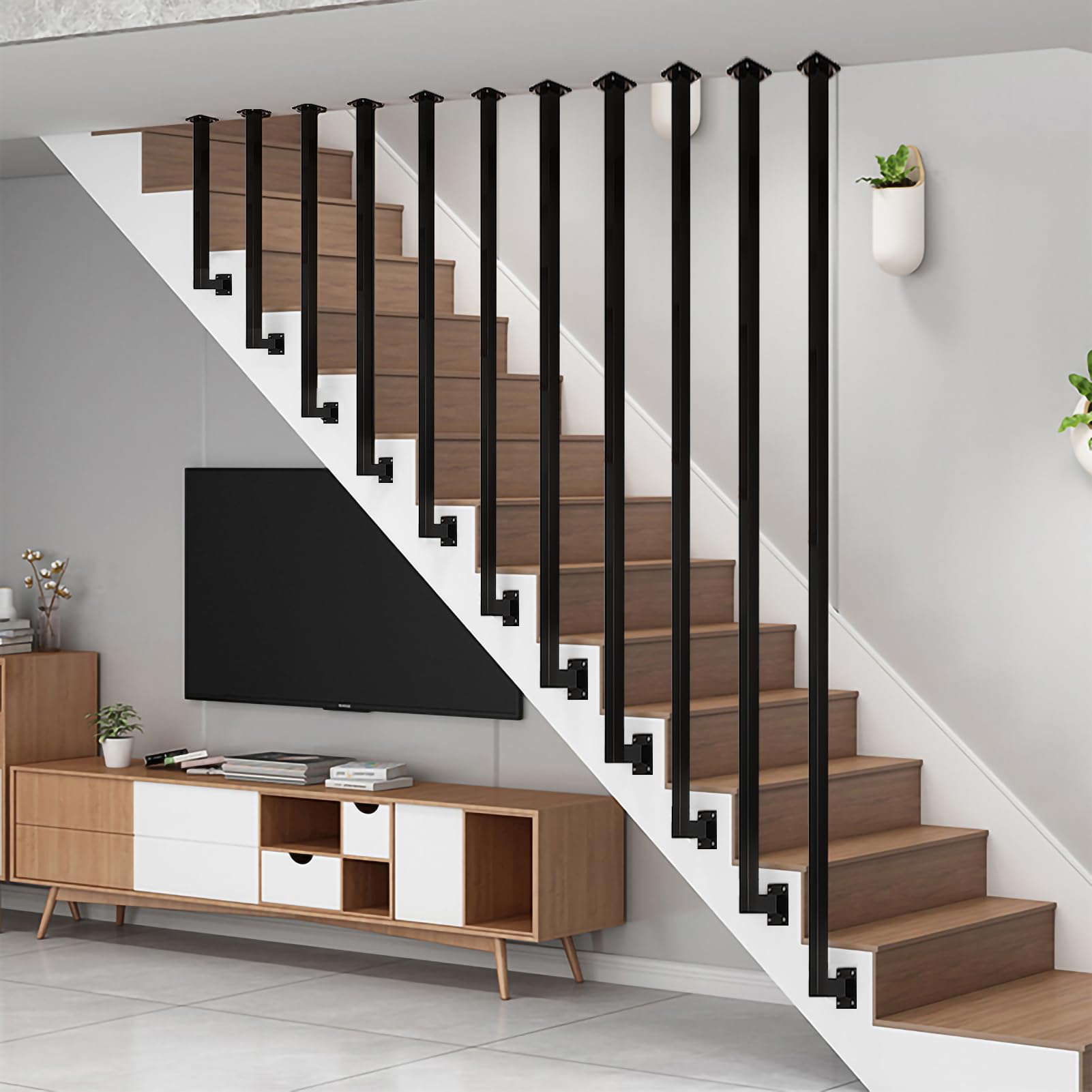 Clôture de sécurité enfant fer forgé 140 cm barrière escalier intérieur