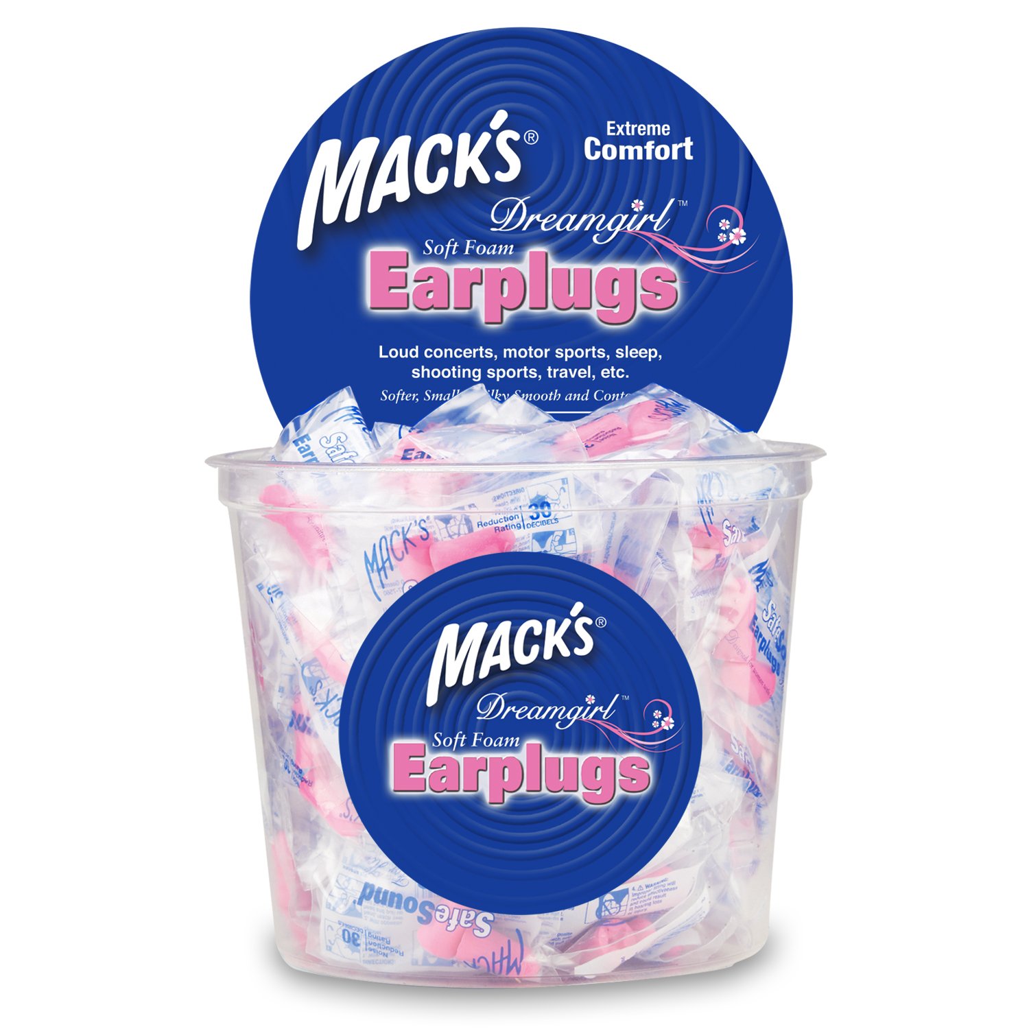 Mack'sDream Girl Ear Plugs (100 Pair) - Pink