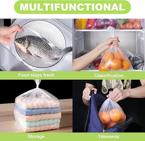 Miniatura 6 de RyhamPaper Bolsas de almacenamiento de alimentos, 1 rollo de 12 x 16 bolsas de plástico para productos en rollo de frutas, verduras, pan, bolsas