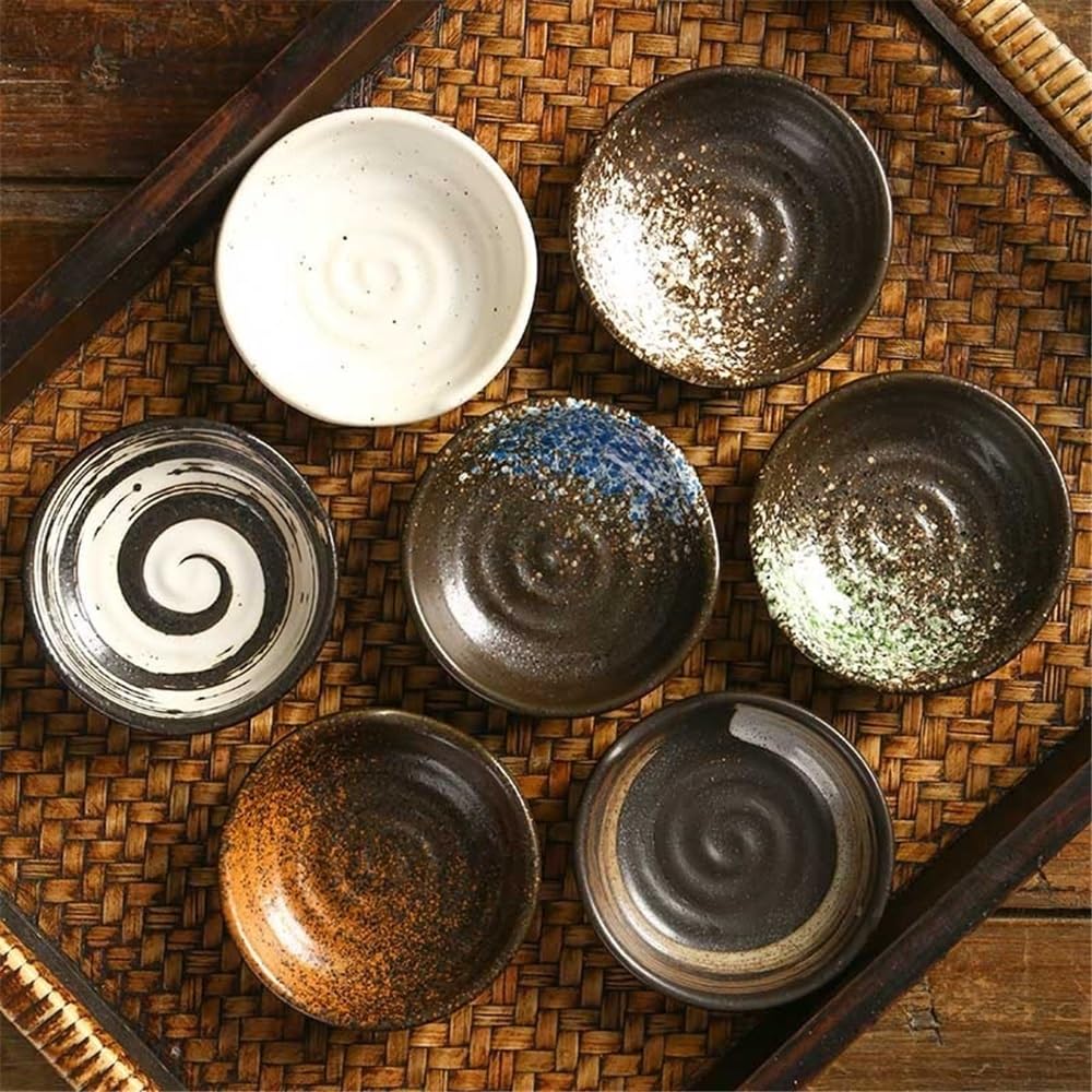 Miseczki do maczania, Ceramiczne miseczki do sosu, talerze do sushi, zastawa stołowa, miska na przyprawy, ocet sojowy, deser, 1 szt.