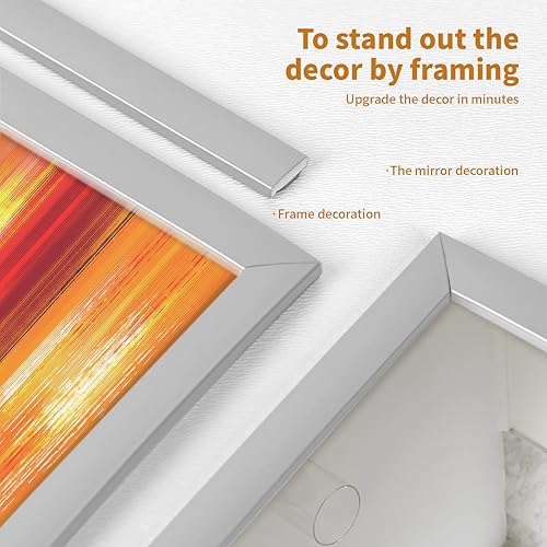 Miniatura 5 de Wowstar Moldura para despegar y pegar de 10 pies, moldura para paredes, bordes, marcos de ventana, azulejos contra salpicaduras, borde flexible y