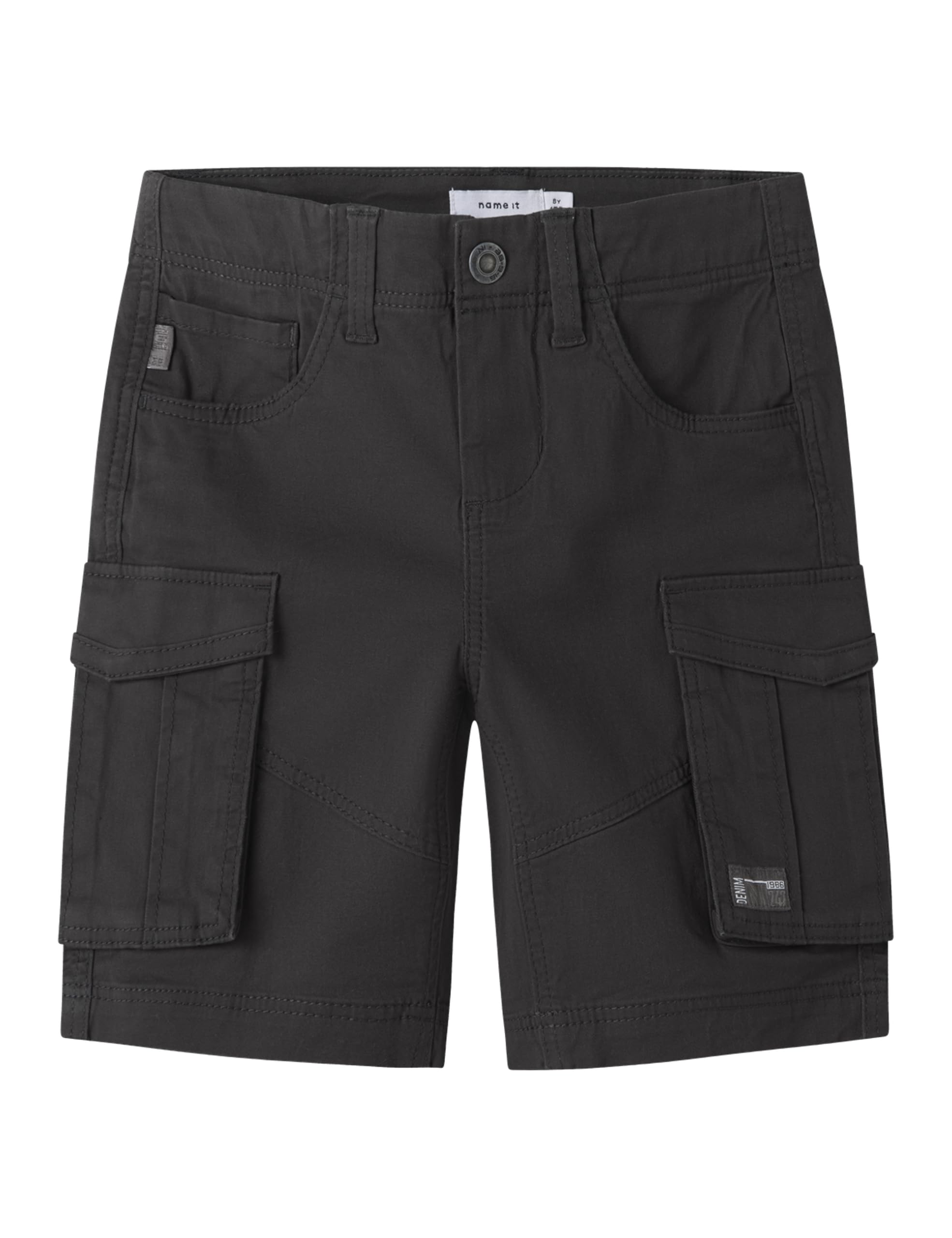 NAME IT Jungen Nkmryan Reg TWI L Shorts 6776-Ba Noos, Black Oyster, 128 cm