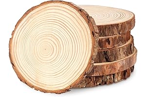 Philorn Wood Slices Tree Stump Decor: Premium Natural Wood Tabla Rounds for Centerpiece Decor