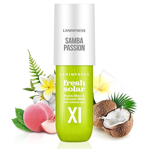 Perfume - No.11, spray corporal para mujer (Eau De Parfum) fragancia para cabello y cuerpo (piel de durazno + leche de coco + pétalos de Frangipani)