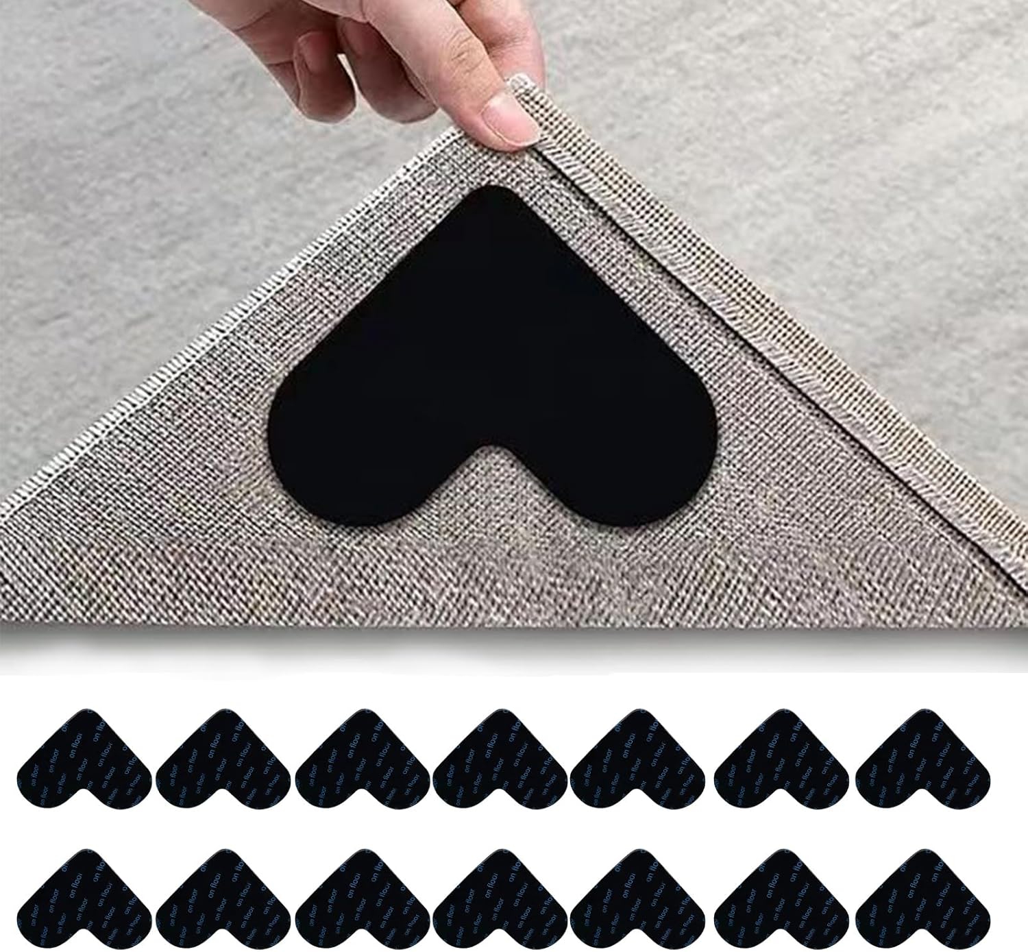 14 Pieces Rug Grippers, Reusable Rug Carpet Grippers, Anti Slip Rug Underlay, MultiPurpose