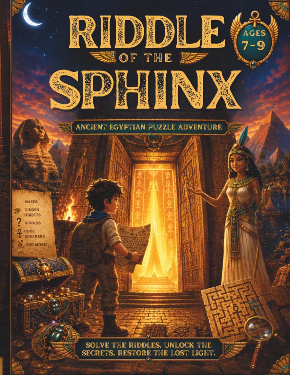 Riddle of the Sphinx: Ancient Egyptian Puzzle Adventure for Kids Ages 7-9 (Adventure Puzzle Quest)
