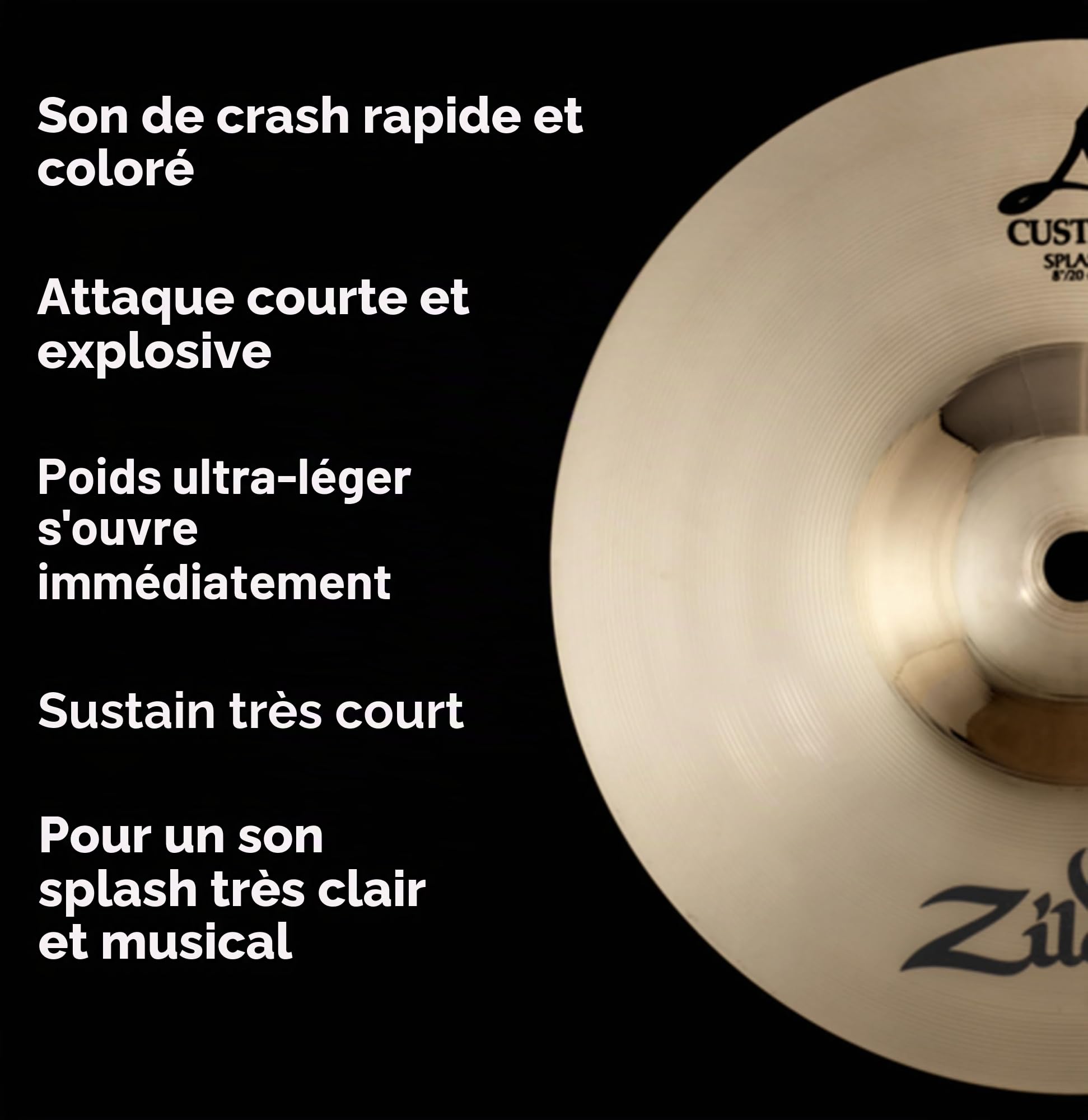 Zildjian A-Custom Splash 8" Brillant Finish - Cymbale splash