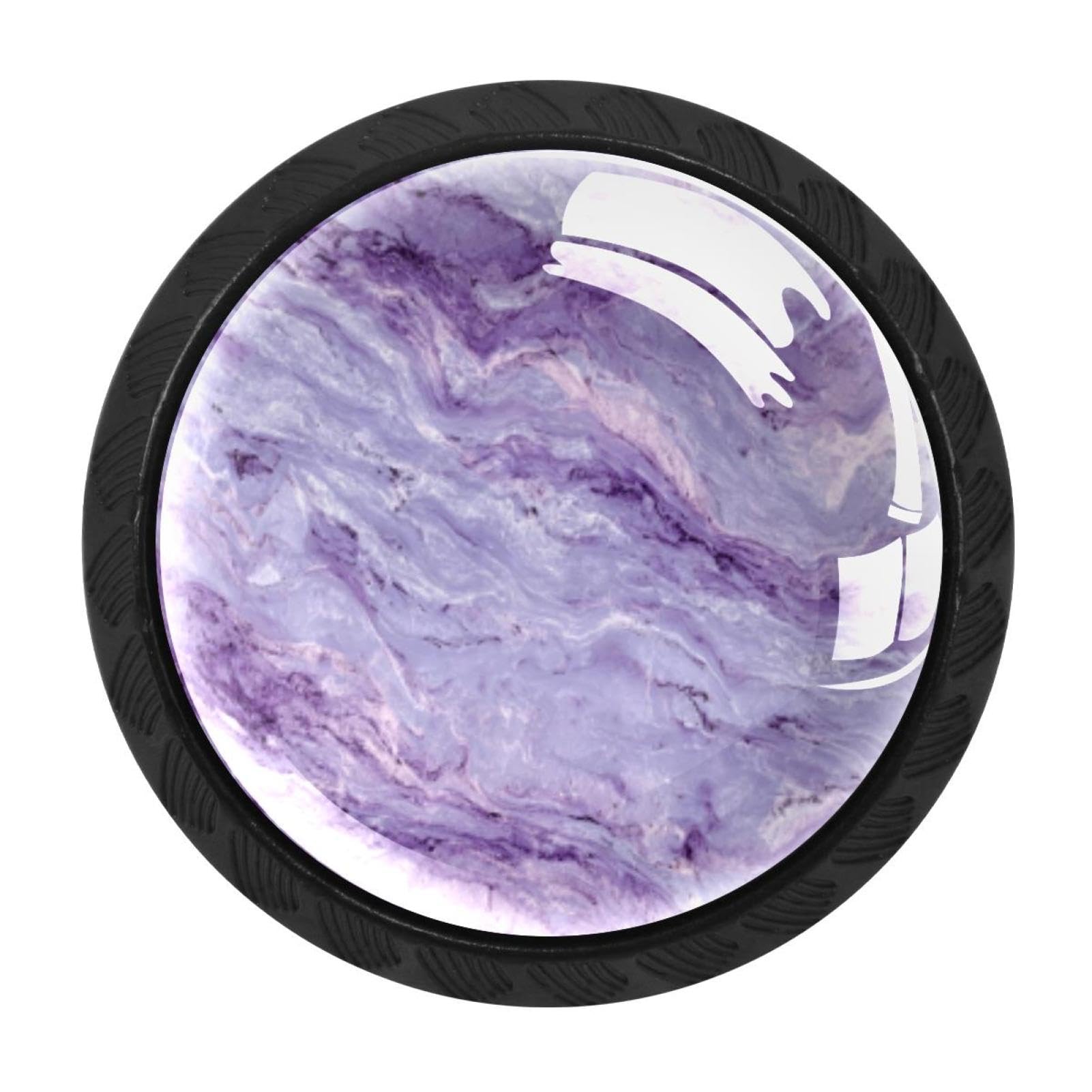 CHENZZZZ 4 Pack Purple Marble Texture (1) Drawer Knob Cabinet Hardware