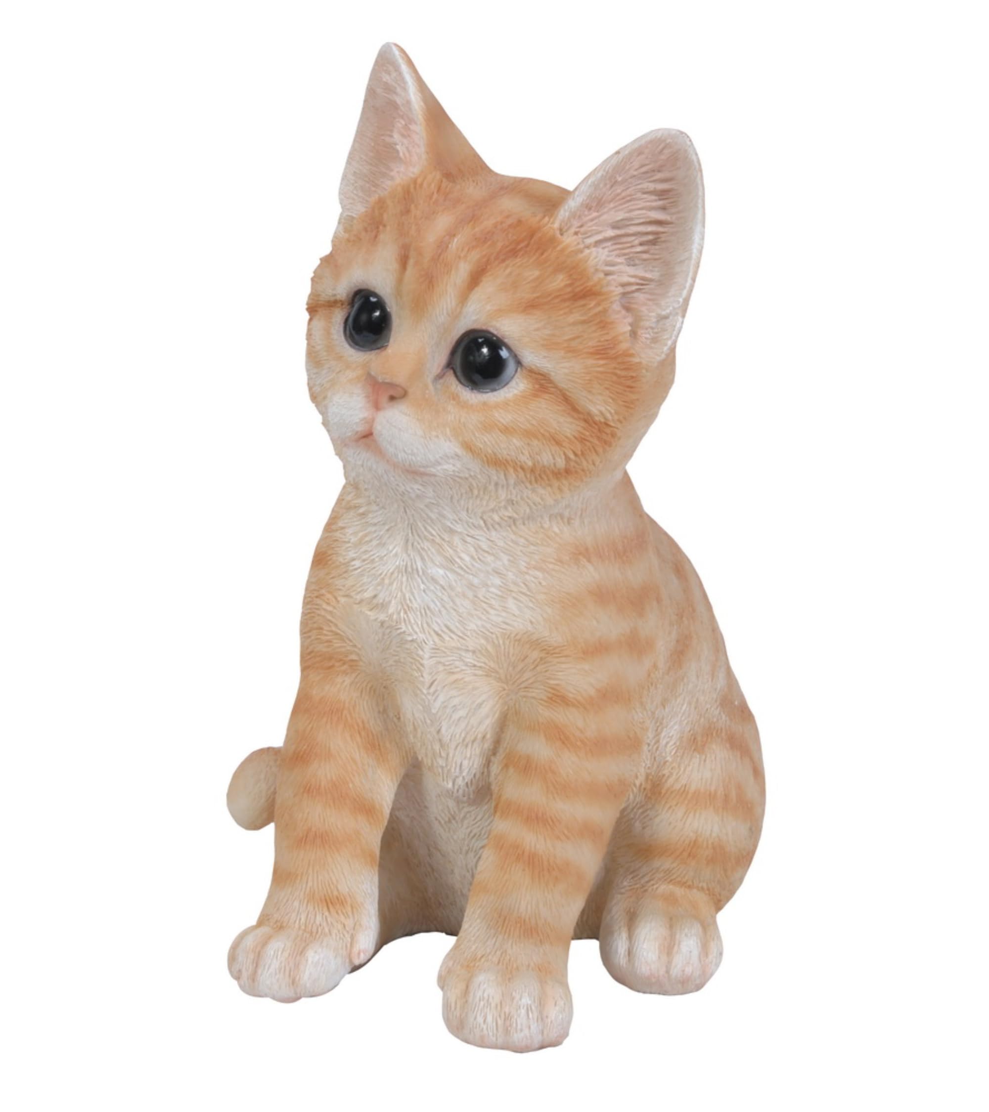 Hi-Line Gift Ltd Figurka kota pręgowanego, pomarańczowa
