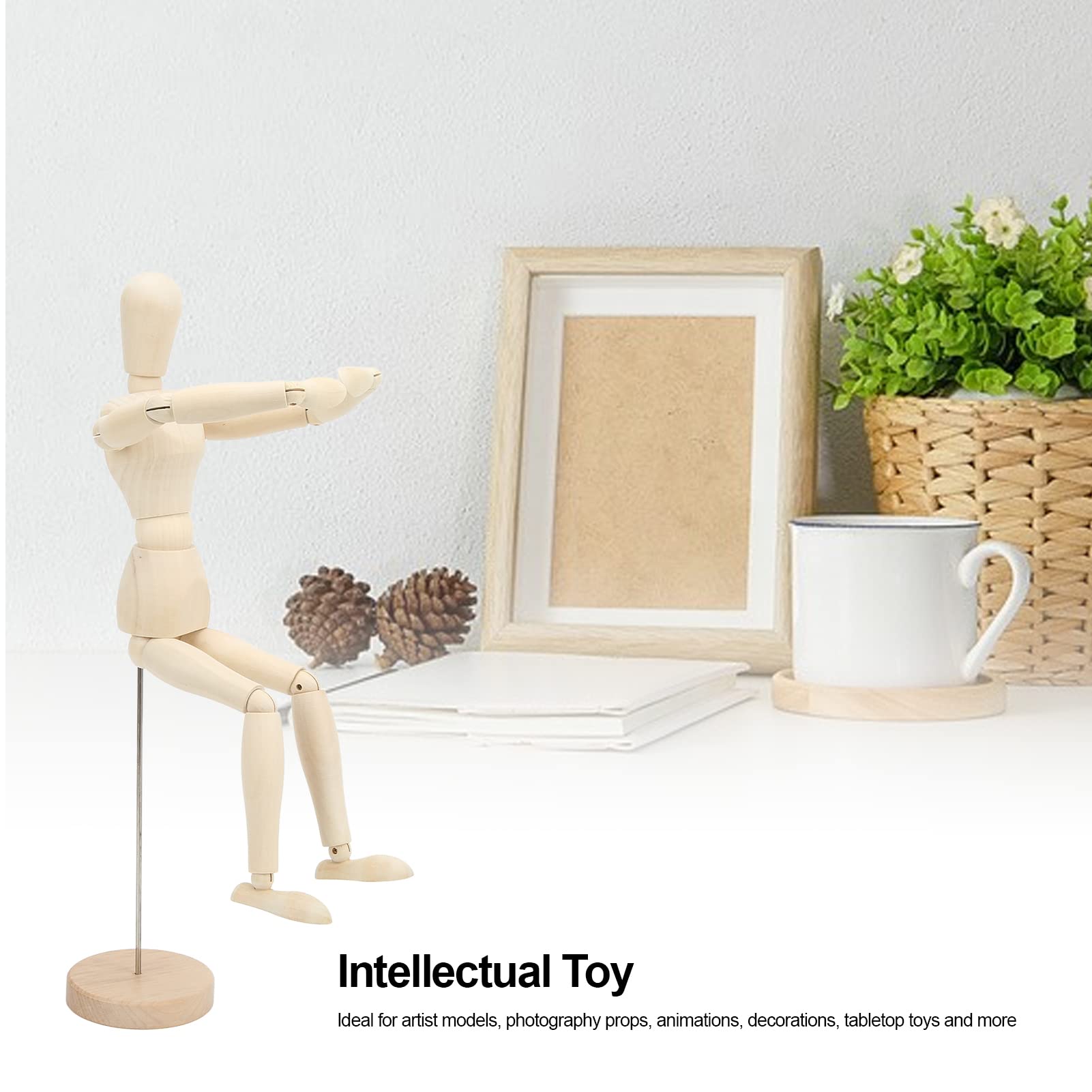 16in Mannequin, Artists Wooden Manikin Jointed Mannequin Drawing Mannequin Art Figure Model Flexible Wooden Drawing Mannequin for Home Decoration Drawing