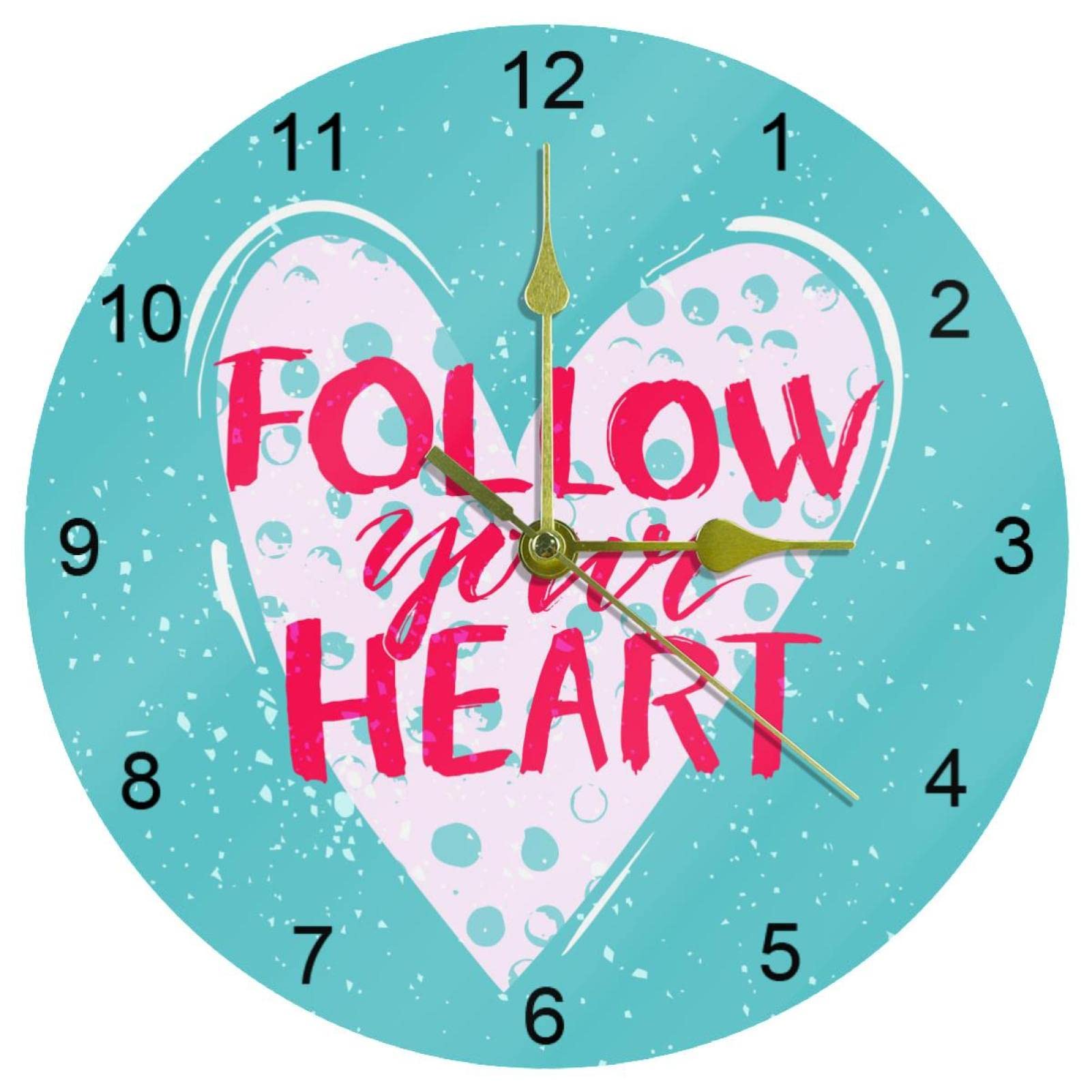 Horloge murale pour cuisine bleue ronde afin de lire l'heure facilement