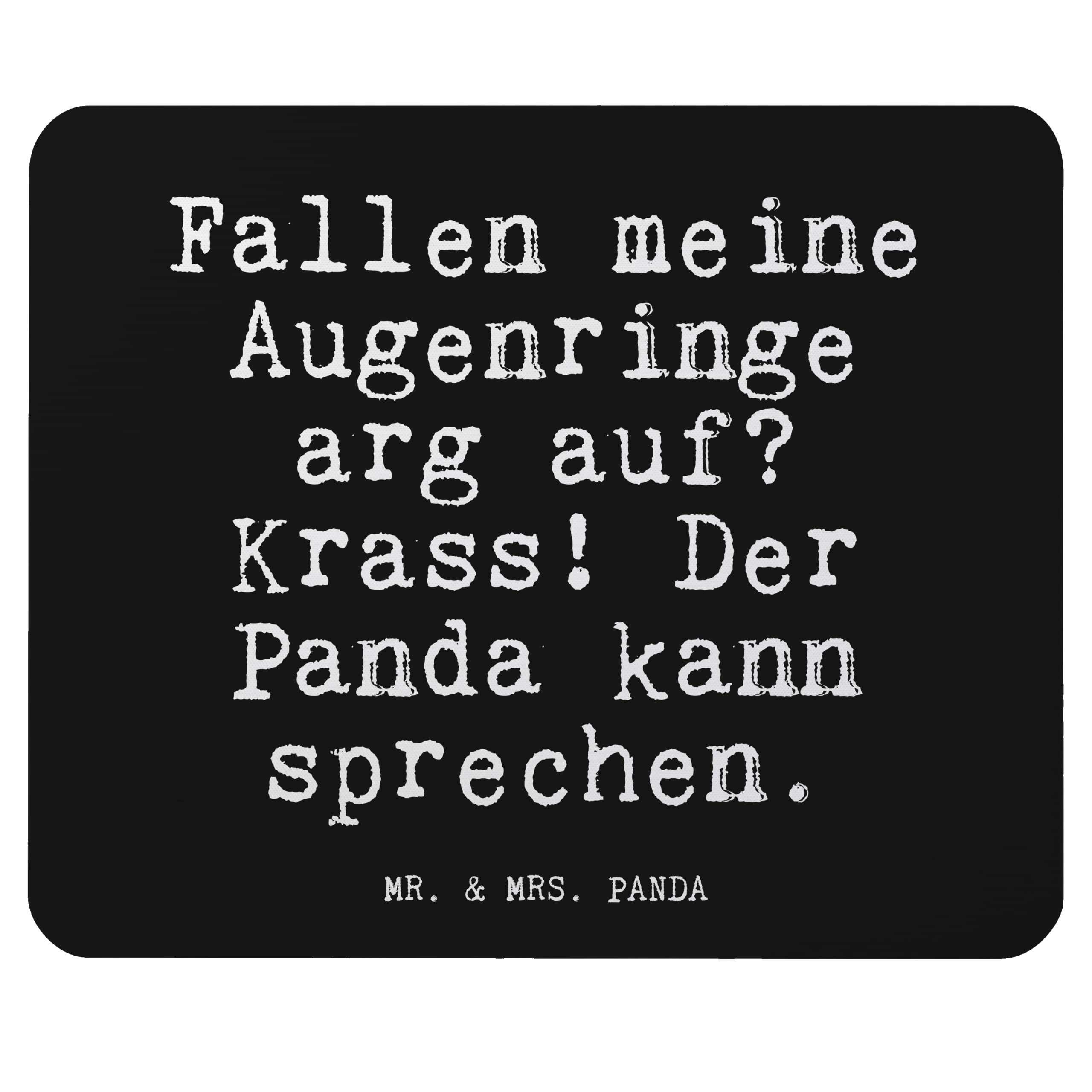 Mr. & Mrs. Panda Mauspad Mit Spruch – 24x19 Cm, Rutschfest, Aus Zellkautschuk, Perfekt Fürs Home Office