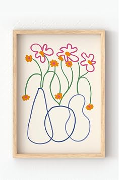 Ah ap  er eveli Renkli  i ek  izgi Sanat  Poster   Minimal Line Art Duvar Dekoru Ah ap  er eveli 21 x 30