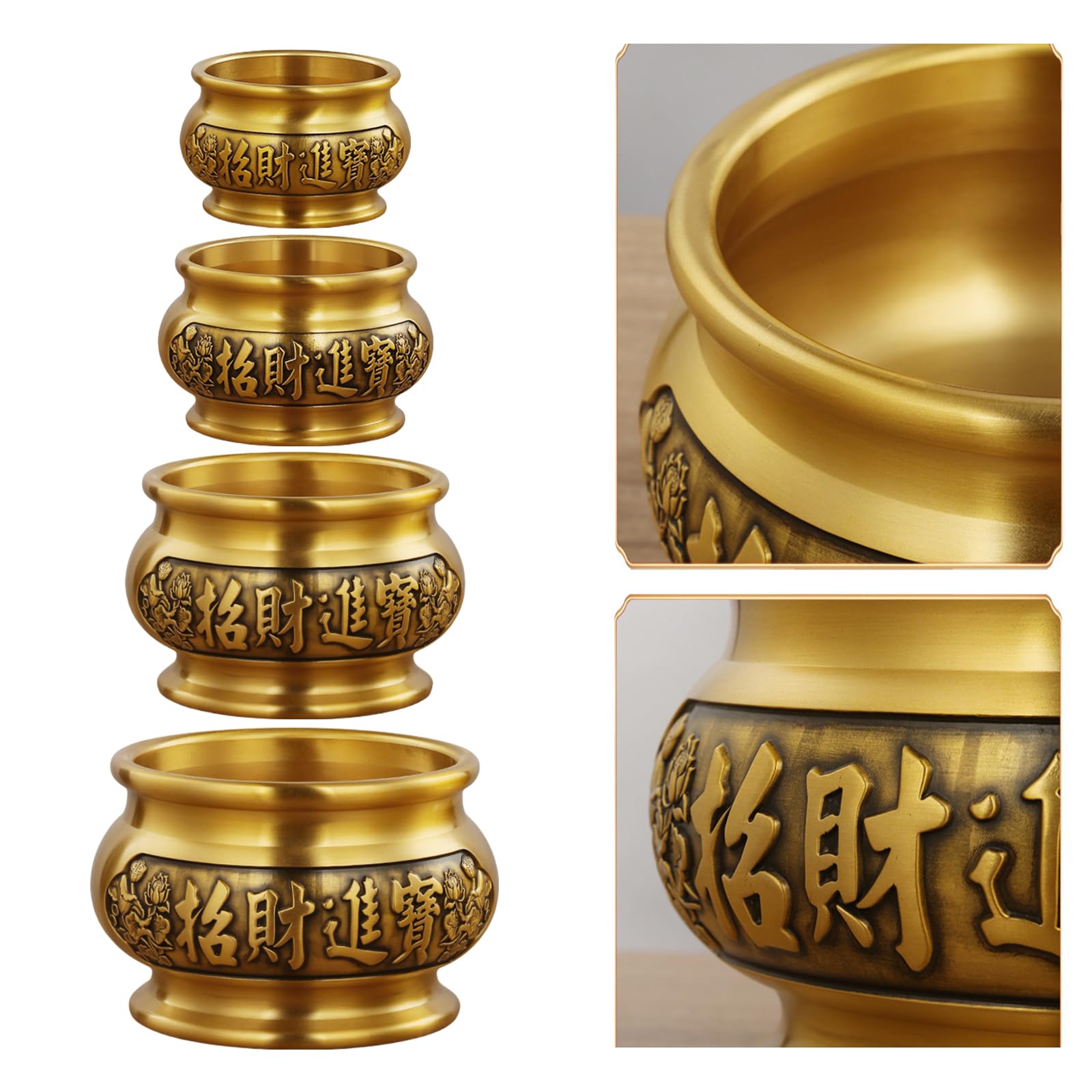 Bruciatori di incenso classici in ottone per benedizioni domestiche ornamento decorativo appassionati culturali titolari di incensi cinesi