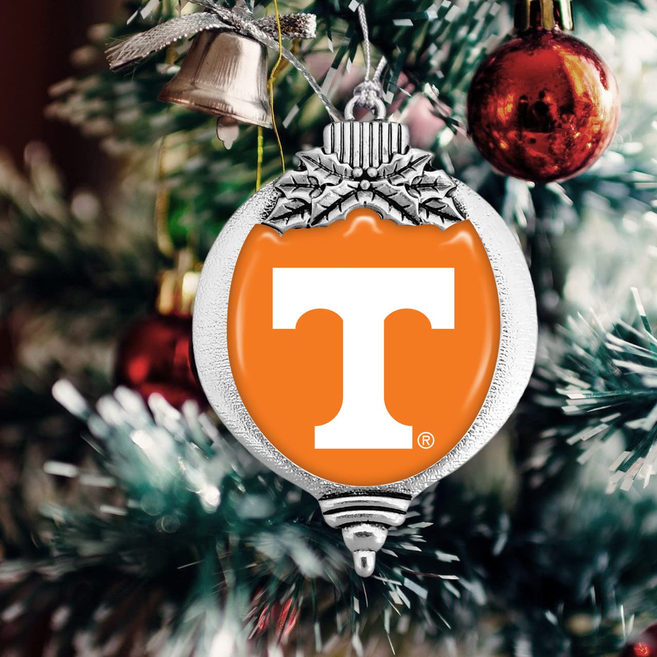 Tennessee Volunteers Santa Metal Christmas Ornament - Officially Licensed 4x2 Inch Zinc Alloy Holiday Decor