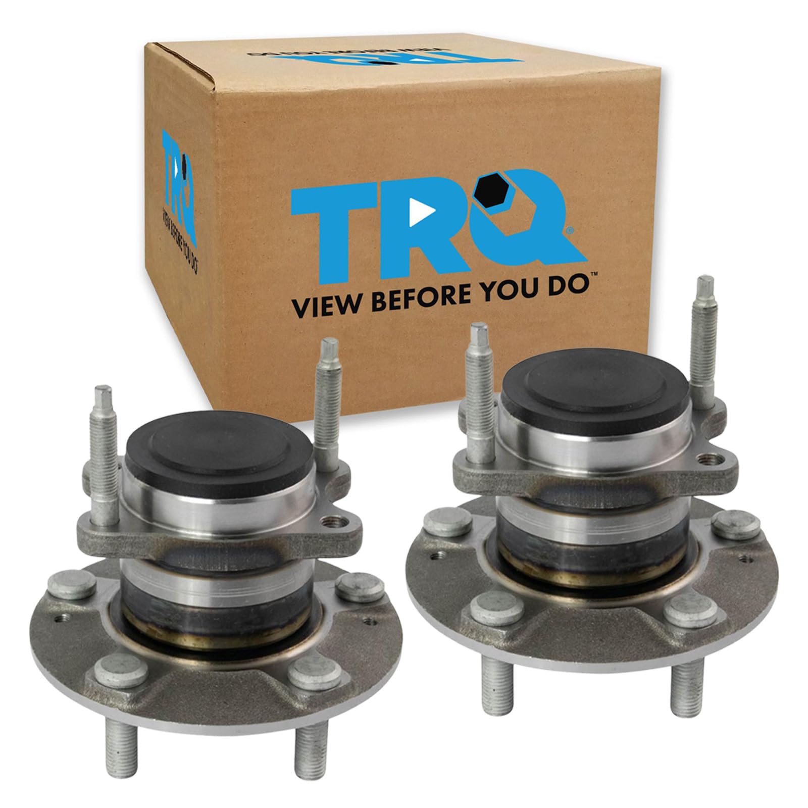 TRQ Rear Driver and Passenger Side Wheel Bearing and Hub Assembly Set 2