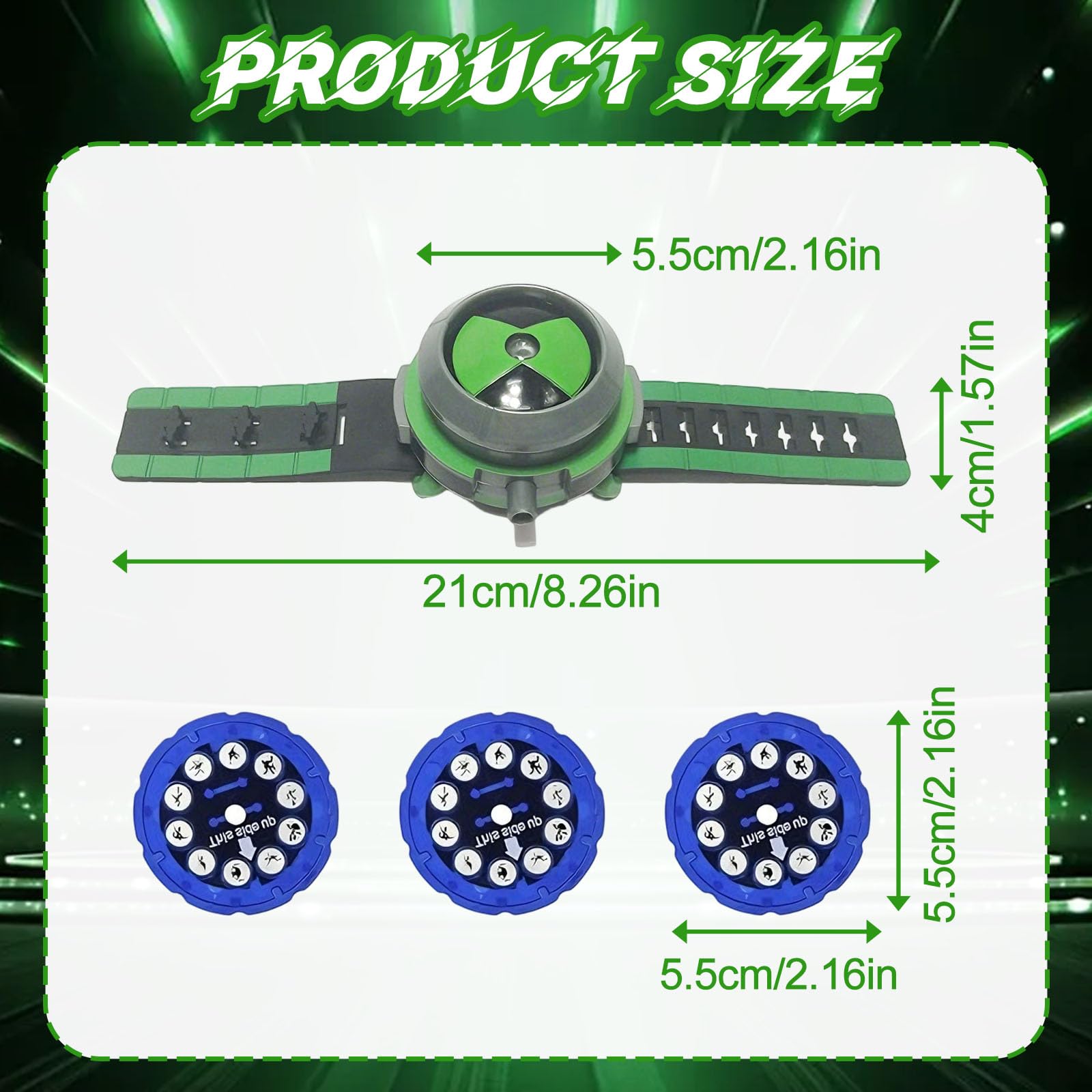 Reloj de proyección Omnitrix Ben 10 ajustable para niños, juguete analógico, regalo de Navidad