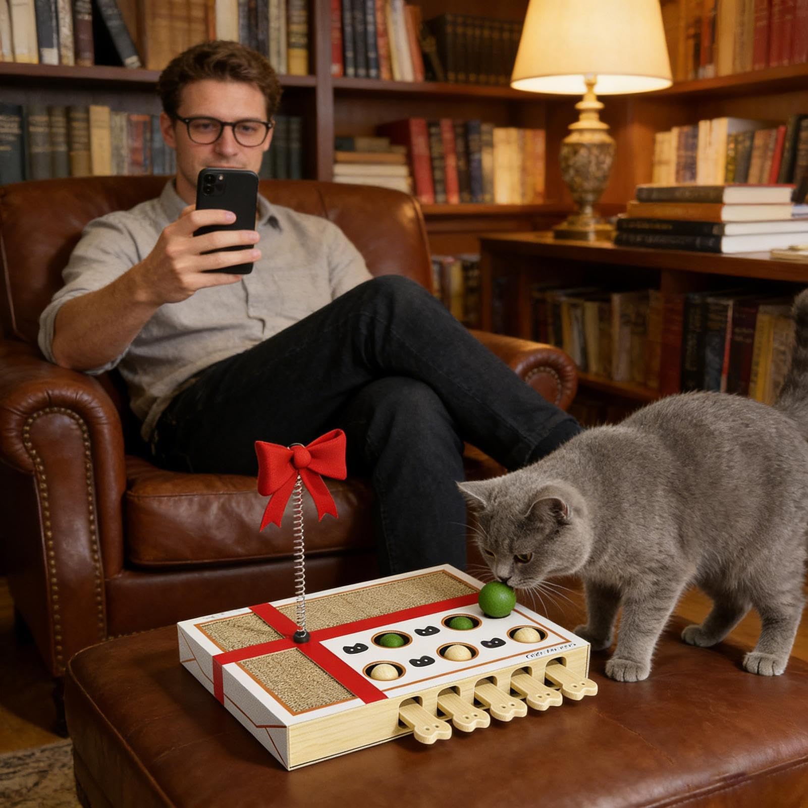 Juguetes Interactivos De Gatos Bolas Saltarinas Interactivas De | Juego Rascador Para Felinos Para Mascotas Hogar Interior Diario Al Aire Libre Navidad Y Cumpleaños