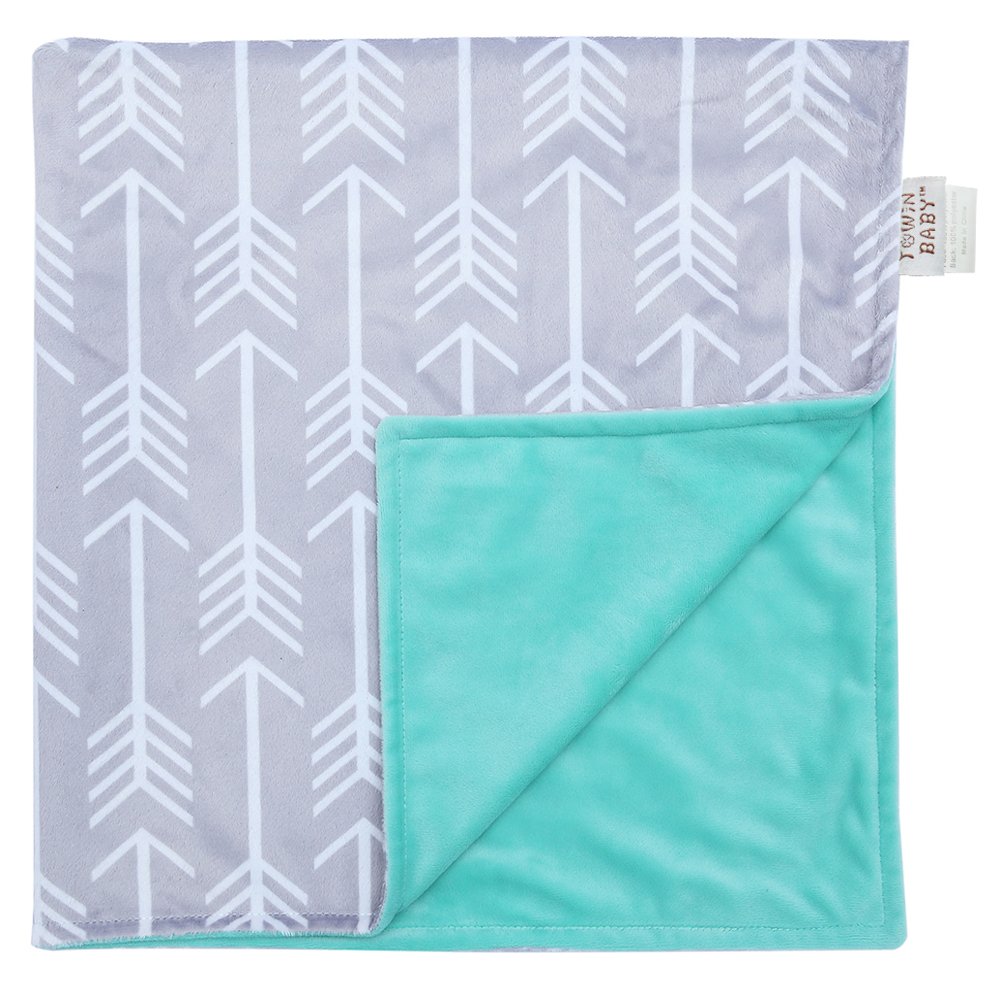 Towin baby Arrow Minky Baby Blanket,Mint 76x76 ¡­