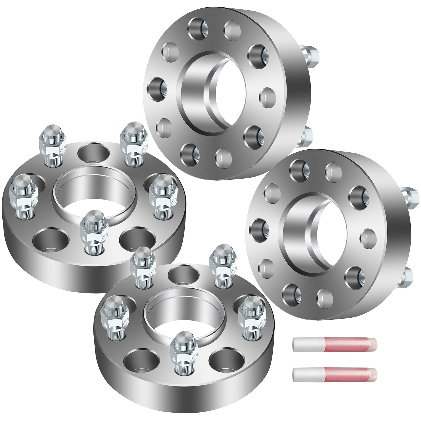 SCITOO 4 pcs 5LUG 1.5 inch Wheel Spacers Adapters 5x4.75 with 12x1.5 Studs