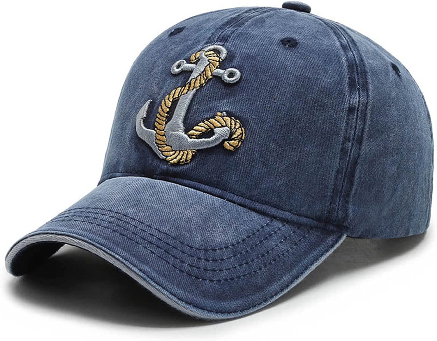 Anchor Denim Unisex Baseball Caps Casual Sports Summer Outdoor Activities Cap for Men and Women (Grey)-image-33