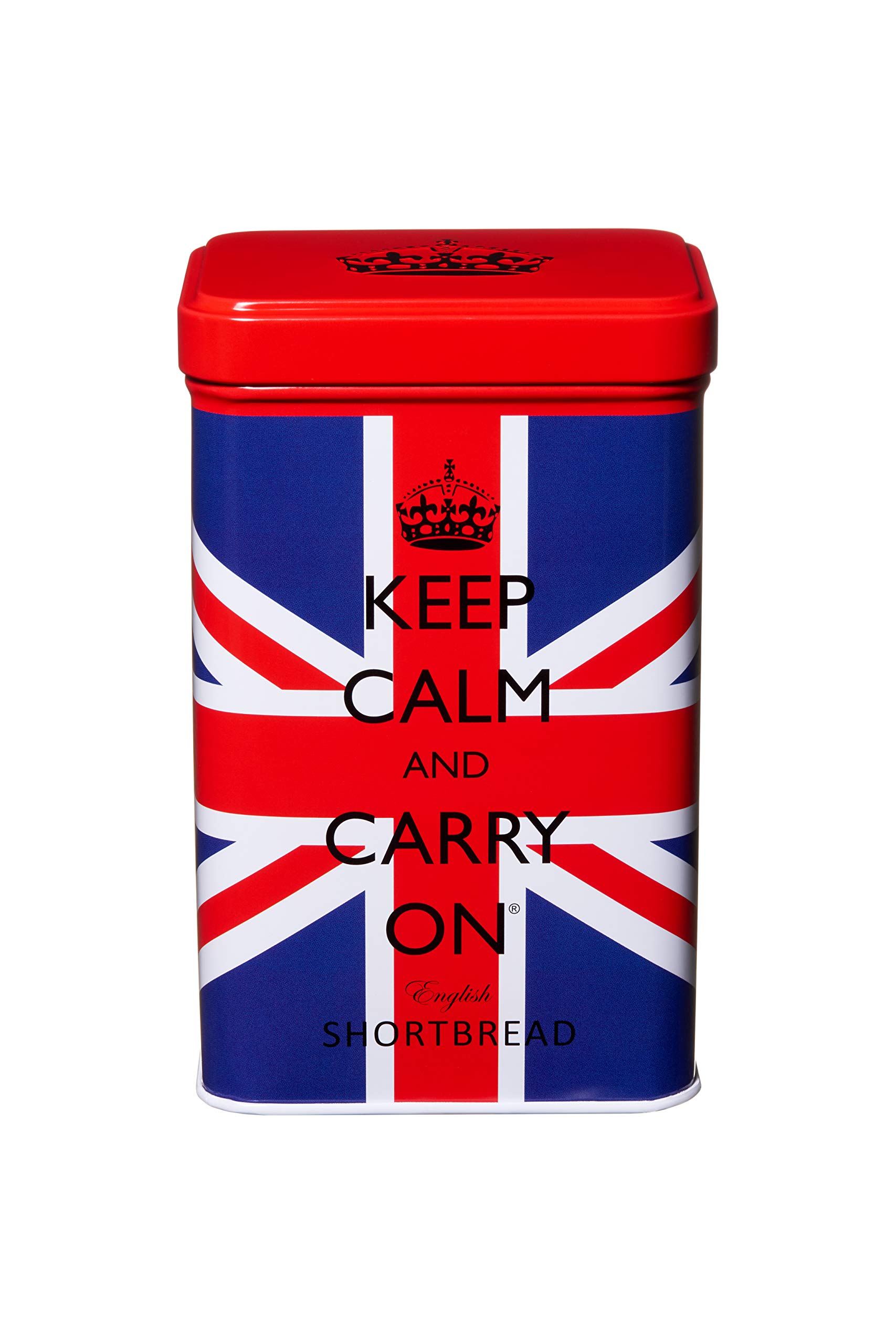 Keep Calm And Carry On Union Jack Tin Filled with Shortbread Biscuits, 100 g ,KCUJ24-SH