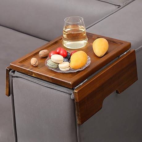 Space Acacia Sofa Armrest Tray - The Perfect Solution for Small Spaces