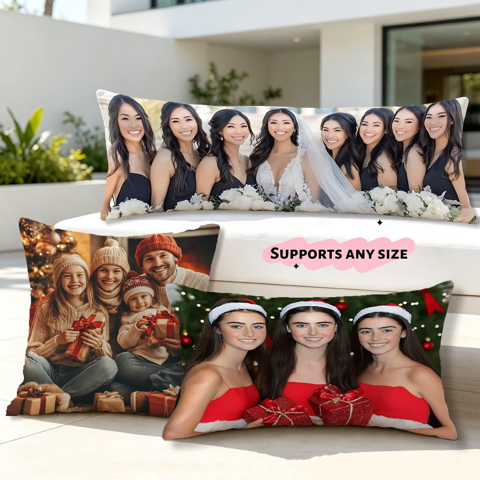 Coussin Personnalisé Photo, Coussin Canape Taie d'Oreiller 60x180, Cod195