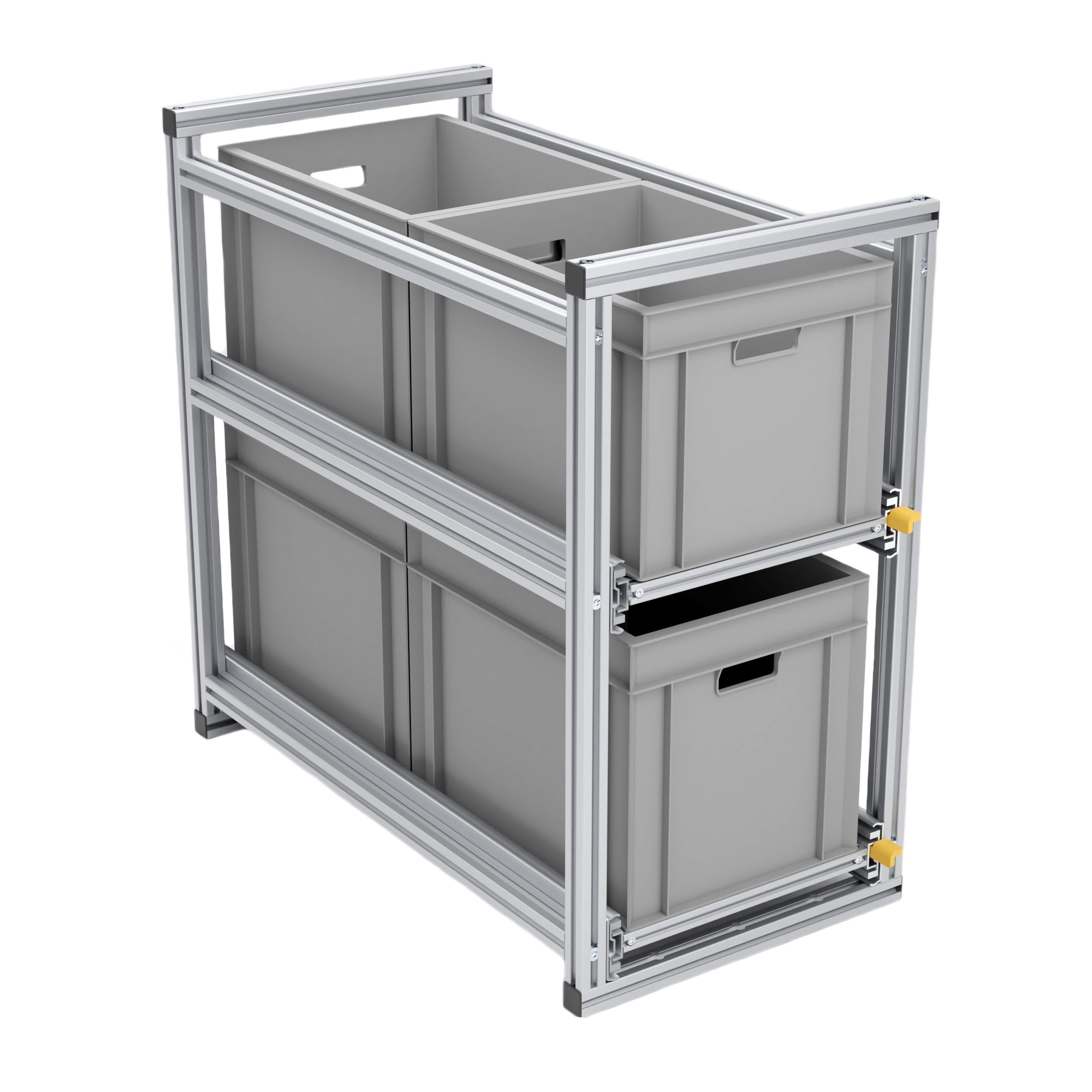 Auszug für die Heckgarage im Camper, Ordnungssystem für Euroboxen, Länge 80cm schmale Variante (Breite: 30cm)