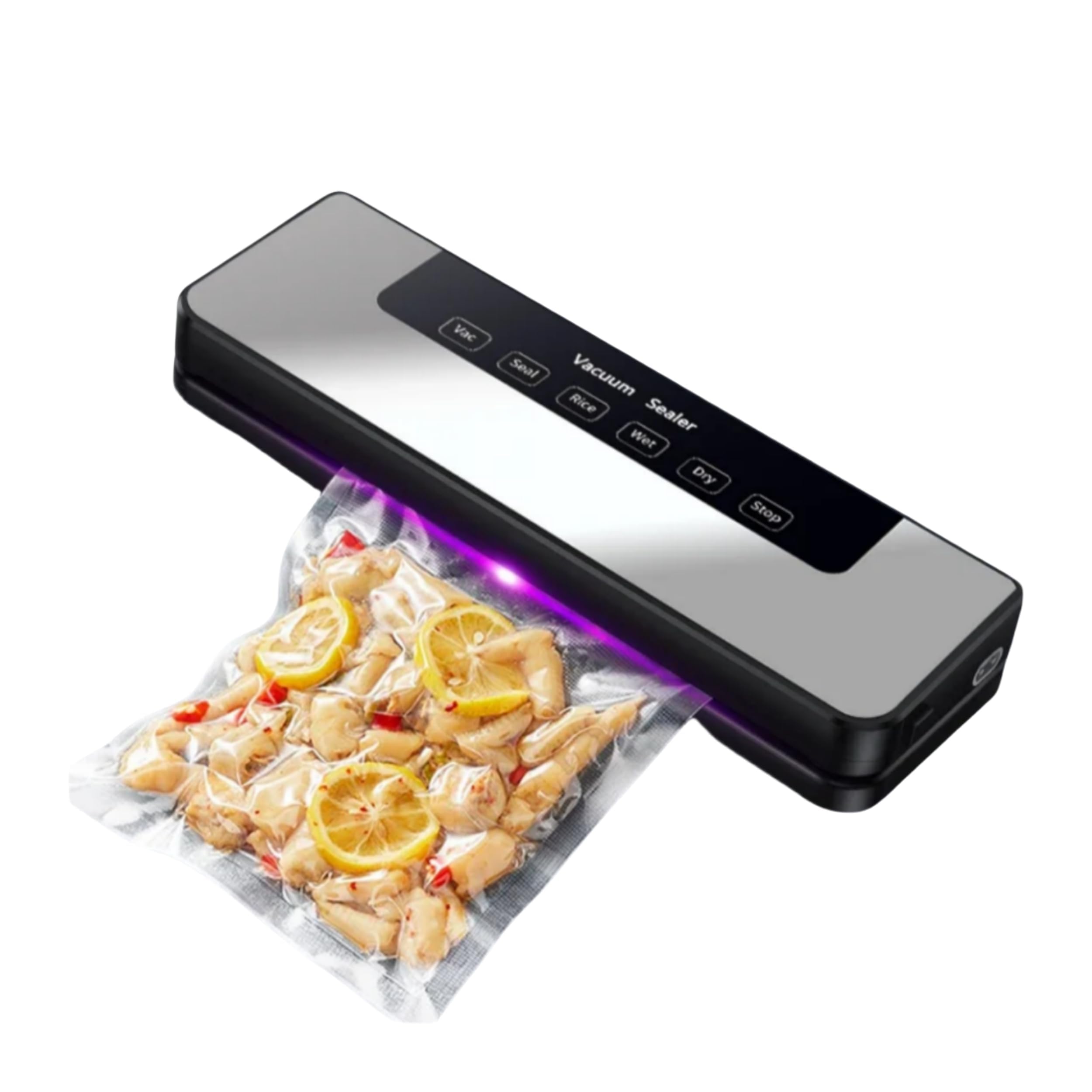 NAKZEN Vacuum Sealer Machine,80KPa Suction Power Food Vacuum Saver with Starter Kits with 25 Bags, Automatic Vacuum Sealer for Food Storage,Moist&Dry Mode