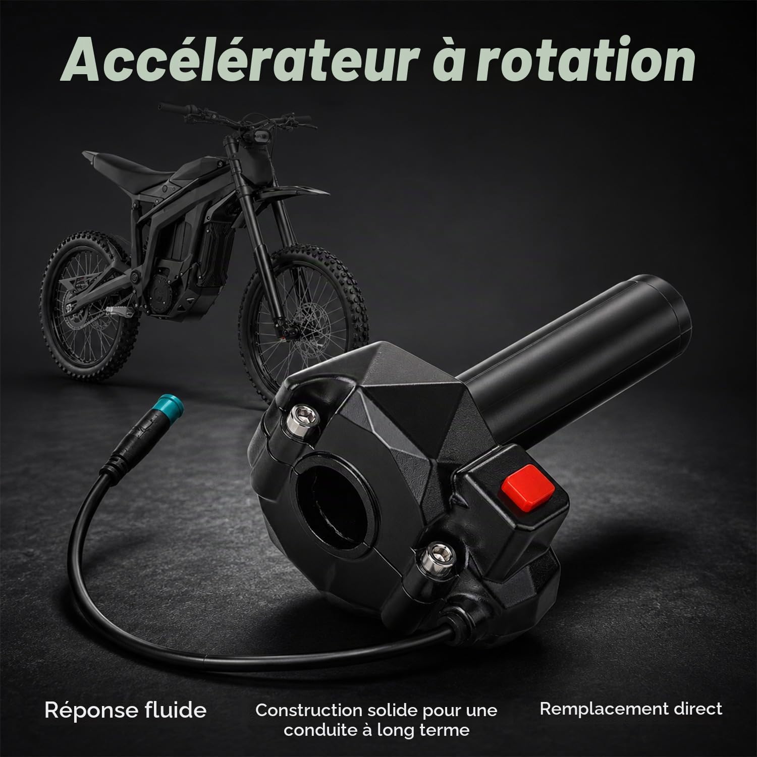 Talaria Sting Poignée d'accélérateur Twist pour X3/MX3/MX4/MX5 - Noir | Poignée d'accélérateur de moto, poignée d'accélérateur de vélo électrique, Dirt Bike