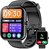 Smart Watch with Alexa Built-in‌, 1.83&quot; HD Fitness Tracker with Bluetooth Calls/Messages, IP68 Waterproof, 120+ Sports Modes, 24/7 Heart Rate/Sleep Smartwatch Compatible with iOS/Android (Black)