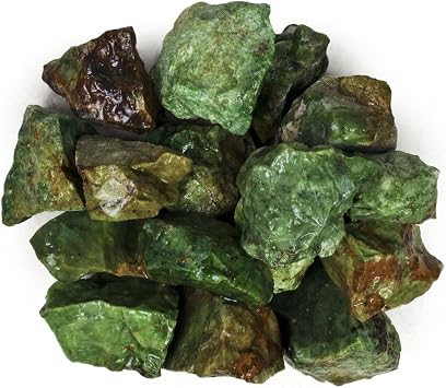 Hypnotic Gems Materials 1/2 lb Bulk Rough Chrysoprase Stones from Madagascar - Raw Natural Crystals for Cabbing, Tumbling, Lapidary, Polishing, Wire Wrapping, Wicca & Reiki Crystal Healing